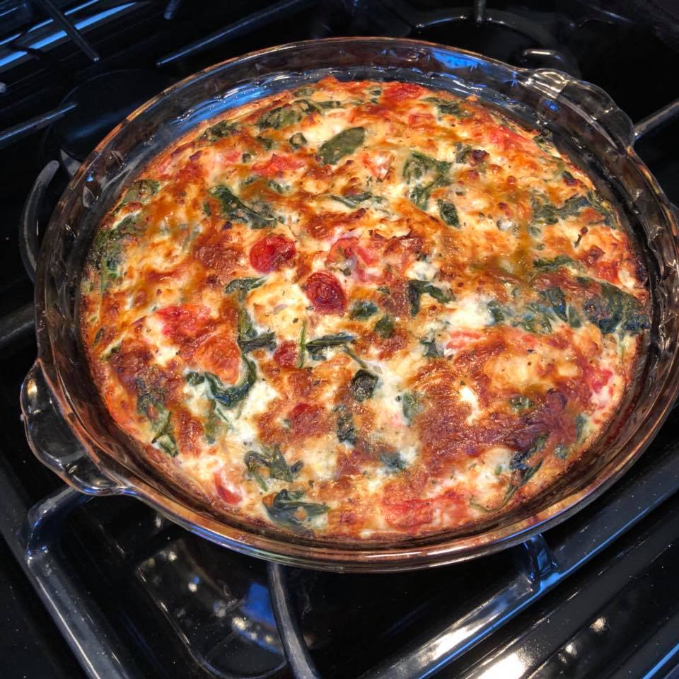 HASHBROWNS SPINACH AND TOMATO PIE