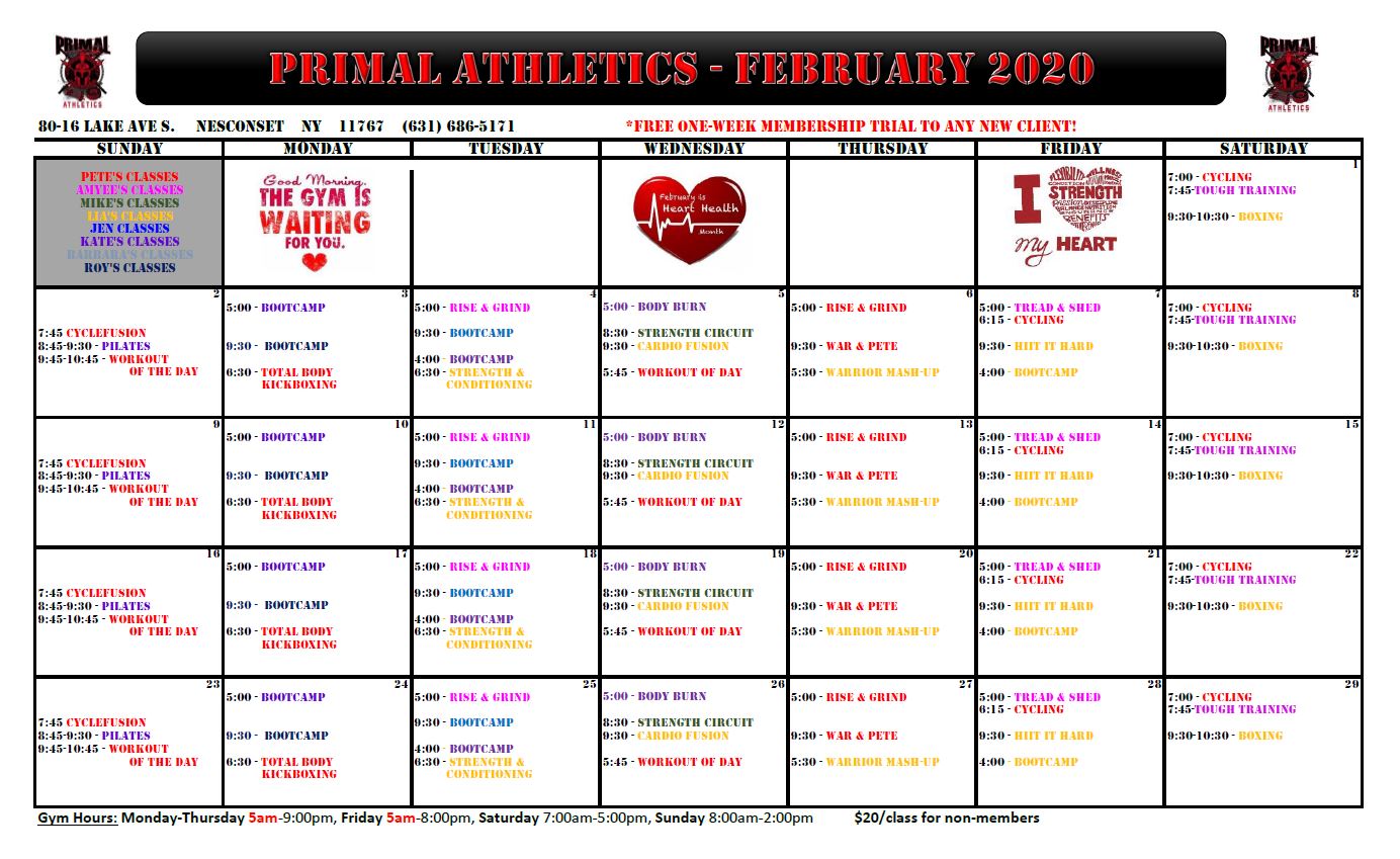 February 2020 Calendar